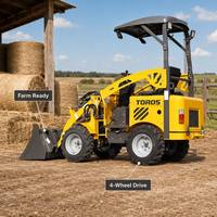 SPEDIZIONE GRATUITA CE EPA EURO 5 Vendita Diretta dalla Fabbrica Pala Gommata Compatta Articolata 4WD ad Alta Efficienza per Agricoltura e Costruzioni