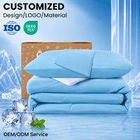 Couette légère et écologique OEM pour l'été, respirante, lavable, unie, garnie de polyester, pour la maison et l'hôtel