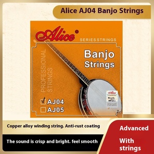 Alice Professional Advanced 4-String <span class=keywords><strong>Banjo</strong></span> String Set Alambre de acero antioxidante con accesorios Nuevo DISEÑO DE Alice - Product Image 3