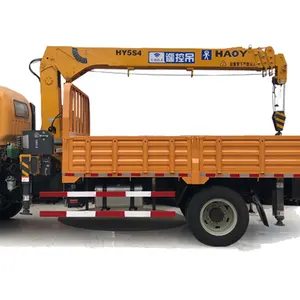 קטן מיני 5 טון הידראולי שלט רחוק ישר טלסקופי ום מנוף רכוב Dongfeng Howo Foton משאית - Product Image 1