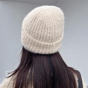 Mới Nhất 2023 Tùy Chỉnh Đồng Bằng Ấm Áp Phụ Nữ Mùa Đông Phụ Nữ Dễ Thương Tai Flap Dệt Kim Beanie Hat - Product Image 5