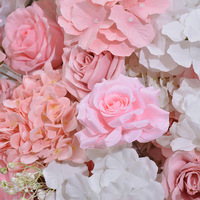 Ensemble de 2 tours florales de luxe en soie rose et blanche, pilier de gâteau haute densité pour fête d'anniversaire de fille, toile de fond de scène de mariage