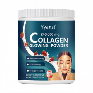Suplemento de Belleza de Colágeno Hidrolizado Todo en Uno de Marca Privada, Vitamina C en Polvo para Blanquear la Piel y el Crecimiento del Cabello, Uso en Adultos, 300 g - Product Image 1