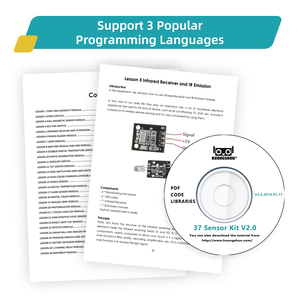 KUONGSHUN Factory Direct With Tutorial 37PCS <strong>Sensor</strong> Electronic Modules Beginners Starter <strong>Kits</strong> for <strong>Arduino</strong> IDE UNO R3 MEGA Nano - Product Image 3