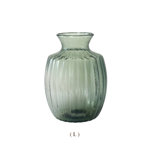 Jarrón De plástico reciclable Jarrón irrompible para decoración del hogar Verde transparente - Product Image 3