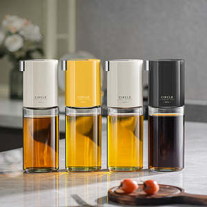 Dispenser minyak memasak rumah tangga, botol penyimpanan minyak aman kaca kelas makanan 500ml 17oz - Product Image 1