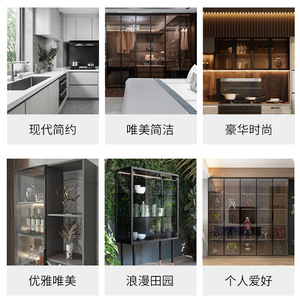 Bisagras para puertas de vidrio con apertura de 180 grados, sin necesidad de taladrar, pivotes para puertas de gabinetes sin marco, diseño moderno, uso doméstico - Product Image 2