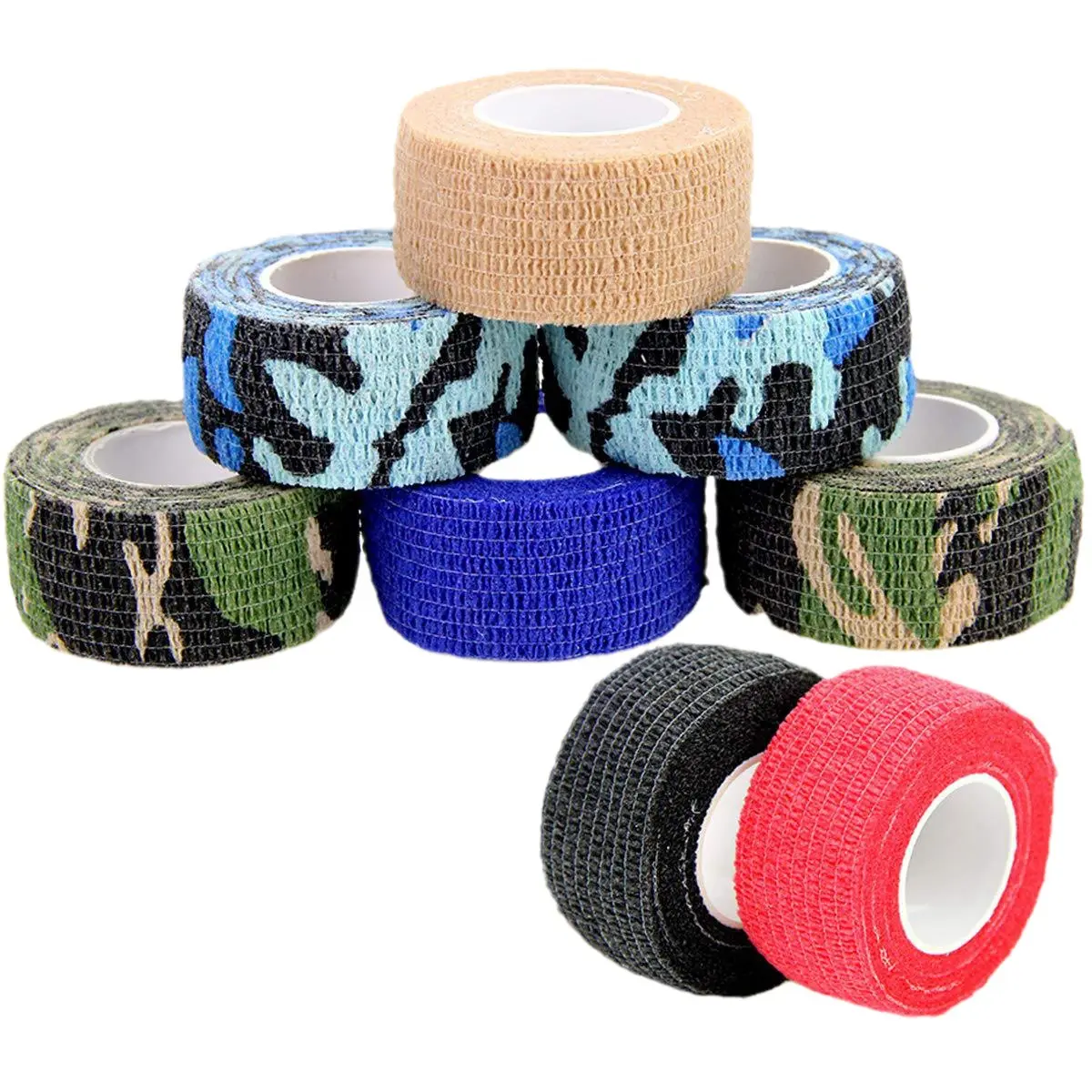 YTD ruban auto-adhésif camouflage bandage multicolore tissu non tissé bandage auto-adhésif bandage élastique auto-adhésif