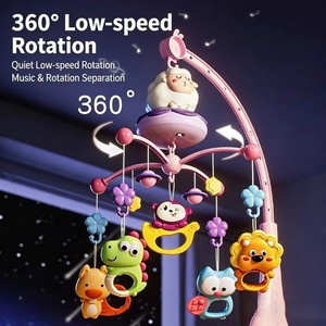 Campana musical para cuna de bebé, tipo colgante giratorio, juguete educativo y de confort para bebés - Product Image 5