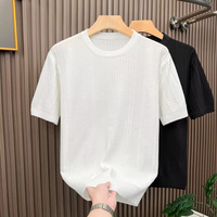 Camiseta Casual de Manga Corta de Poliéster Tejido para Hombre de la Mejor Calidad, Secado Rápido, Transpirable, Suave, para Deportes de Verano, Personalizable