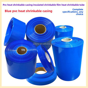 Tubo de Aislamiento Termocontraíble de PVC Azul de Alta Temperatura, Cumple con ROHS, de 125-160 mm de Ancho, para Baterías 18650/21700/32700, Marca TONY - Product Image 4