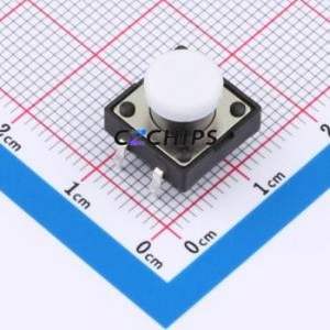 TSA12111-090B512CA-001E Tactile Switch Through hole-4P,11.7x11.5mm Switch Single Pole Single Throw Round Button 2.8N 11.7mm - Product Image 1