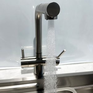 Grifo Mezclador de Cocina de 3 Vías con Doble Manija, Monomando, Extraíble, para Agua Fría y Caliente, con Filtro y Rociador Jet - Product Image 4