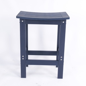 Chaise <span class=keywords><strong>de</strong></span> salle à manger bleu marine en plastique HIPS, avec repose-<span class=keywords><strong>pieds</strong></span> en acier inoxydable 304, siège <span class=keywords><strong>de</strong></span> bar/îlot <span class=keywords><strong>de</strong></span> <span class=keywords><strong>cuisine</strong></span> pour la maison - Product Image 1