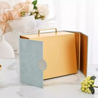 Boîte cadeau de luxe en carton à double porte avec bouteille de parfum, doublure en éponge et fermeture magnétique, vente en gros d'usine