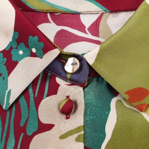 PB&ZA <span class=keywords><strong>Femme</strong></span> 2026 Nouvelle Collection Printemps Blouses Imprimées Fleurs Texture Satinée Vintage Manches Longues Blusas <span class=keywords><strong>Chic</strong></span> Hauts Féminins - Product Image 6