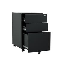 Meubles de bureau de haute qualité armoires d'archives armoire d'imprimante mobile métal 3 tiroirs sous le bureau armoire de rangement verrouillable