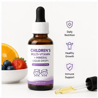 Complément alimentaire liquide multivitaminé et multiminéral pour enfants, spectre complet, pour la croissance quotidienne et le bien-être des enfants.
