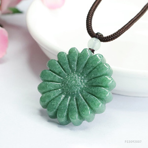 2026 Ximang Colar com Pingente de Esmeralda e Flores Verdes Vibrantes, Atacado de Fábrica S3092007 - Product Image 1