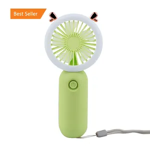 Ventilateur de bureau à 1 vitesse réglable Ventilateur de bureau Portable avec veilleuse Mini ventilateur paresseux Appareils rafraîchissants Cadeau de charge Usb