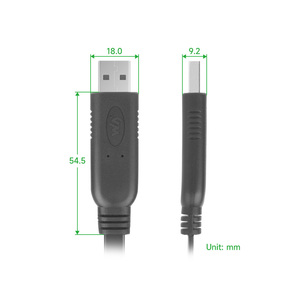 สายเคเบิลอุตสาหกรรม USB เป็น RJ45 สำหรับคอนโซล USB Type A เป็น RJ45 พอร์ตตัวผู้ ชิป FT232RL ของแท้ ความยาวสาย 1.8 เมตร - Product Image 1