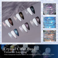 Missgel 2026 HEMA Free 15ML Diamond Glitter Top Coat Gel Nail Polish 2 in 1 OEM HEMA&TPO Free Glitter Top Coat UV Gel Polish.