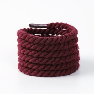 Cordones de poliéster y cáñamo de tres hebras Force One, gruesos, con lazo de mariposa, Black Warrior <span class=keywords><strong>Dunk</strong></span>, negro, blanco, beige, 7MM - Product Image 5