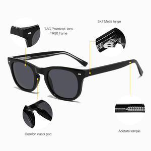 Gafas de Sol Unisex Conchen, Montura TR90, Lentes TAC, Protección UV400, Color Negro, Gafas Modernas para Viajes, Conducción y Protección Solar - Product Image 5