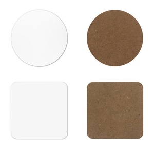 Posavasos Cuadrados de MDF Personalizados Promocionales, Posavasos Redondos de Tablero Duro, Posavasos en Blanco para Sublimación - Product Image 3