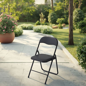 Cadeira preta do lazer do metal assento do auditório do plutônio que dobra o salão de conferência cadeiras dobráveis modernas/cadeira exterior do jardim - Product Image 5