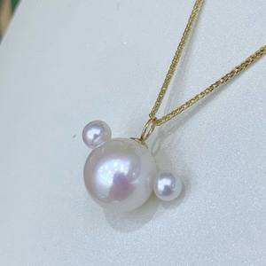 Collier à boucle universelle en argent sterling S925 à la mode avec pendentif en perle noire de Tahiti de 10-11 mm - Product Image 3