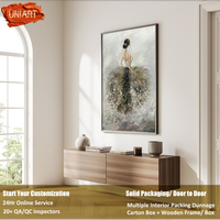 Peinture murale abstraite en acrylique sur toile, grande taille, impression personnalisée, figurine féminine, décoration murale pour la maison, vente en gros