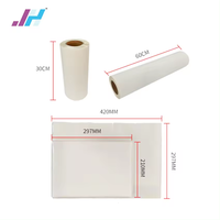 Rollo de transferencia de calor por sublimación, 30/40/60cm, A3, A4, A5, impresión DTF, papel de transferencia de calor PET, hojas de rollo de película para impresora de ropa