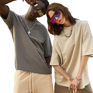 High Quality Heavy <b>Weight</b> Plain Oversized Tshirt Printing Embroidery Custom <b>Blank</b> 100% Cotton Men T Shirt - Product Image 1