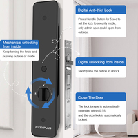 Europa Outdoor Ttlock Smart Lock Serrure automatique à cylindre biométrique d'empreintes digitales avec reconnaissance faciale 3D