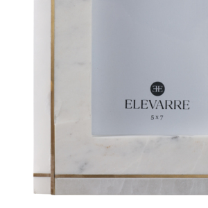 ELEVARRE Marble <b>Picture</b> <b>Frame</b> 5x7 Inches <b>Gold</b> Trim Modern Home Decor - Product Image 5
