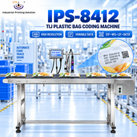 IPS-8412 Tij 2.5 Machine de codage pour sacs plastiques, imprimante jet d'encre pour date variable, numéro de lot, code de lot, date d'expiration