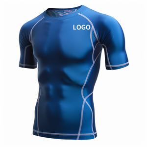 Custom Made Sun UV Protection Beach Surf Swim Shirt Men Rash Guard Breathable Short Sleeve Rashguard Women Surfing