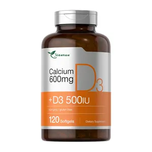 Private Label Vitamin D3 Softgel Capsules Energy Support Vitamin D3 500IU Dietary Supplement Natural Vitamin