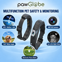 Collier de dressage intelligent pour animaux de compagnie 19 x 17,2 x 5,8 cm 325g ABS IP66 GPS Beidou LBS 30000mAh Caméra 1080P pour chiens FCC CE ROHS