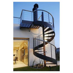 Giá Tốt Nhất Phong Cách Hiện Đại Mạnh Mẽ Prima Glass Bài Lan Can Nội Bộ Xoắn Ốc Cầu Thang Cầu Thang Không Gỉ Lan Can Bằng Gỗ Treads - Product Image 3