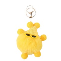 Porte-clés en peluche à boule de charbon de bois Xiaoxiang Style, mignon, à la mode, pour sac et voiture