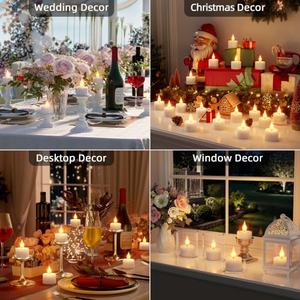 Bougie LED à flamme vacillante 3D OEM ODM avec télécommande, minuterie, rechargeable, avec base de charge magnétique pour la décoration de table de Noël - Product Image 4