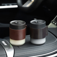 Diffuseur d'arômes en cuir haut de gamme avec bouteille en verre solide anti-déversement du fabricant d'origine, logo personnalisé, parfum doux, désodorisant pour voiture