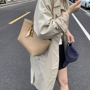 Simple Plain Color Handbags Women Large Capacity PU Leather Tote <b>Bags</b> - Product Image 2
