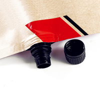 Pochette à bec verseur en papier kraft liquide imperméable, biodégradable, écologique, imprimée sur mesure avec finition métallisée
