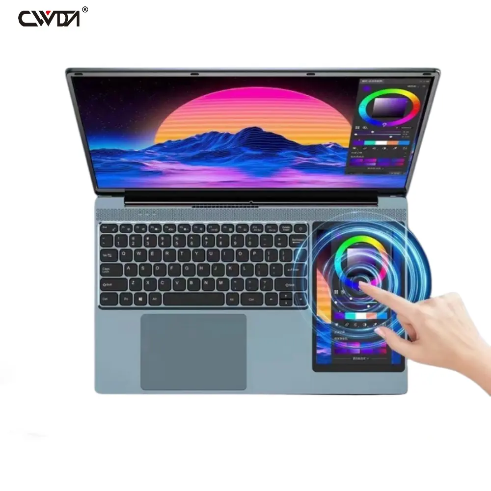 15,6 ''+ 7'' сенсорный экран Alder Lake-N N100 16GB RAM Business Dual Screen для ноутбука