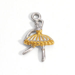 Dijes de Acero Inoxidable con Forma de Corazón, Estilo Retro, Chapados en Oro de 18k, Accesorios de Joyería DIY, Regalo Unisex - Product Image 2