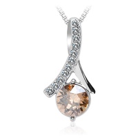 Sensibilisation au cancer du sein pendentif collier rond cristal bijoux de mode pour les femmes beau cadeau bijoux