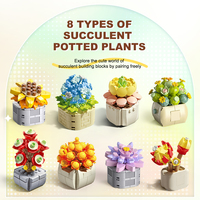 Zhiqu unisexe bricolage Construction jouet Kit en plastique succulentes bonsaï orchidée fleur Bouquet décoration voitures électronique inspiré